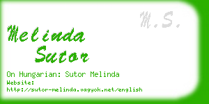 melinda sutor business card
